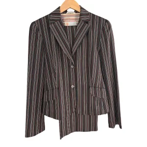 Missoni Trouser Suit Single Breasted Blue and Red Pinstripe UK Size 12