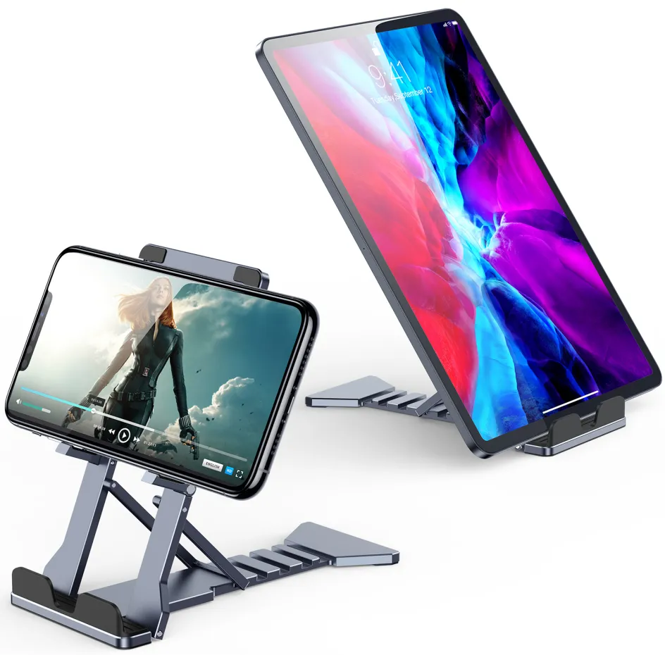 Mobile Phone and Tablet Desktop Stand, Adjustable Upgrade Model