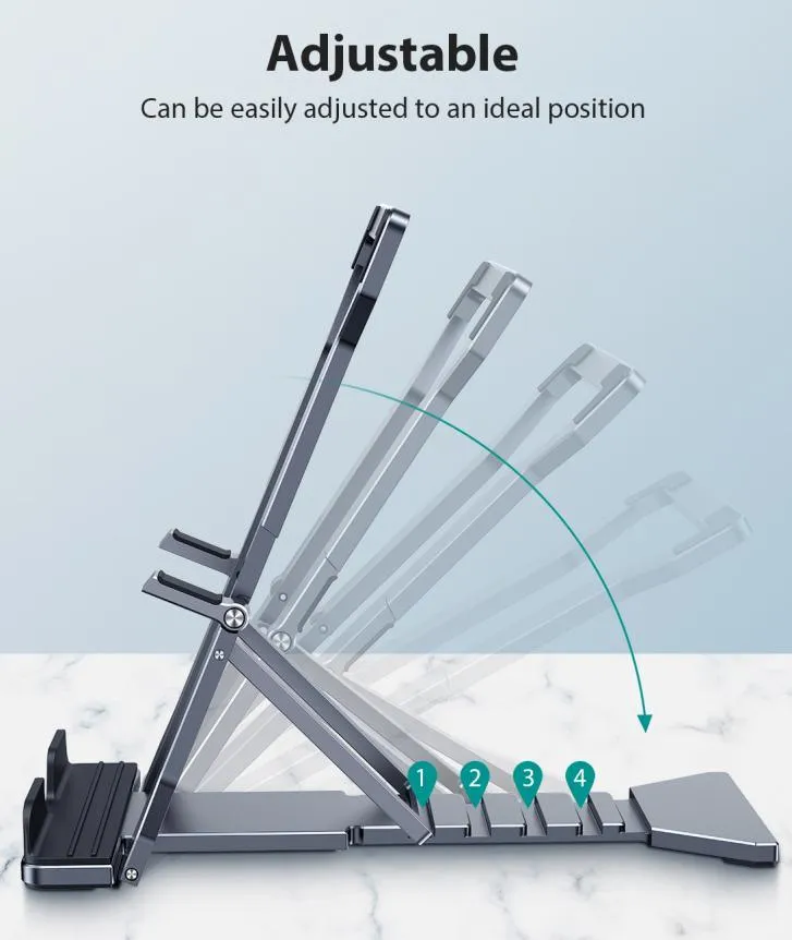 Mobile Phone and Tablet Desktop Stand, Adjustable Upgrade Model
