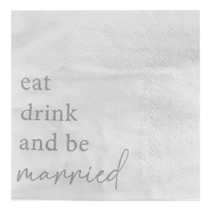 Modern Luxe Wedding Napkins 17.5cm 16pk
