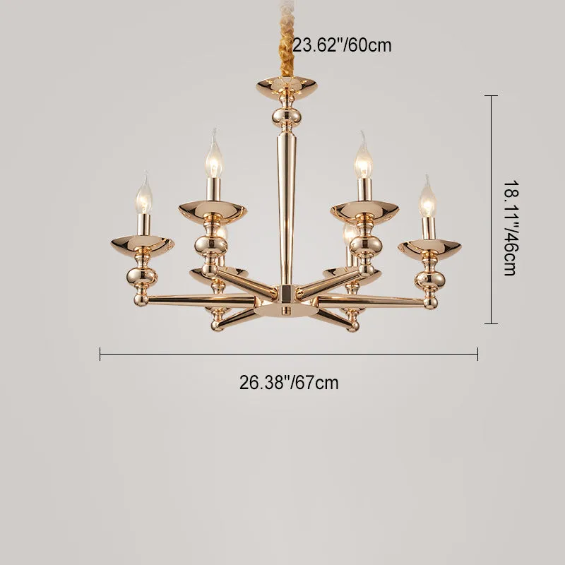 Modern Luxury Candelabra Iron 6/8/10/12/15 Light Chandelier For Living Room