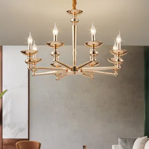 Modern Luxury Candelabra Iron 6/8/10/12/15 Light Chandelier For Living Room