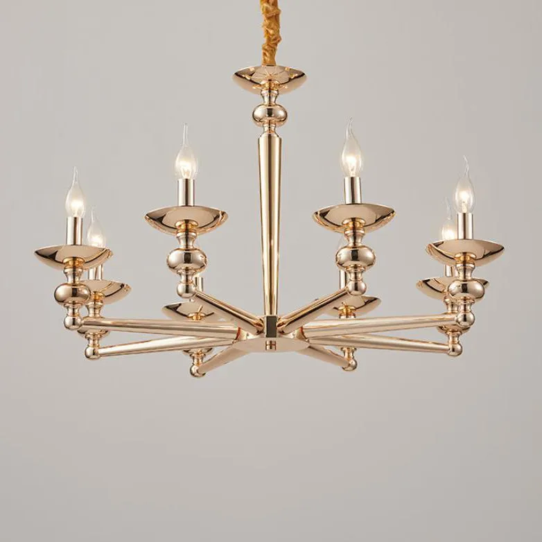 Modern Luxury Candelabra Iron 6/8/10/12/15 Light Chandelier For Living Room