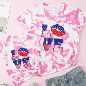 Mom and Me Letter Print Round Neck T-shirt (5 Colors)
