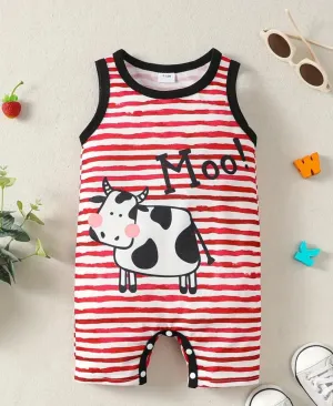 Moo-cow sleeveless shorty romper