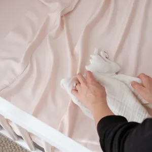 Mulberry Threads - Organic Bamboo Bassinet Sheets - Blush