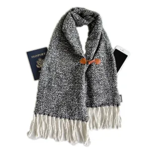 Multi-Pocket Crossover Scarf™ | Winterburry Black