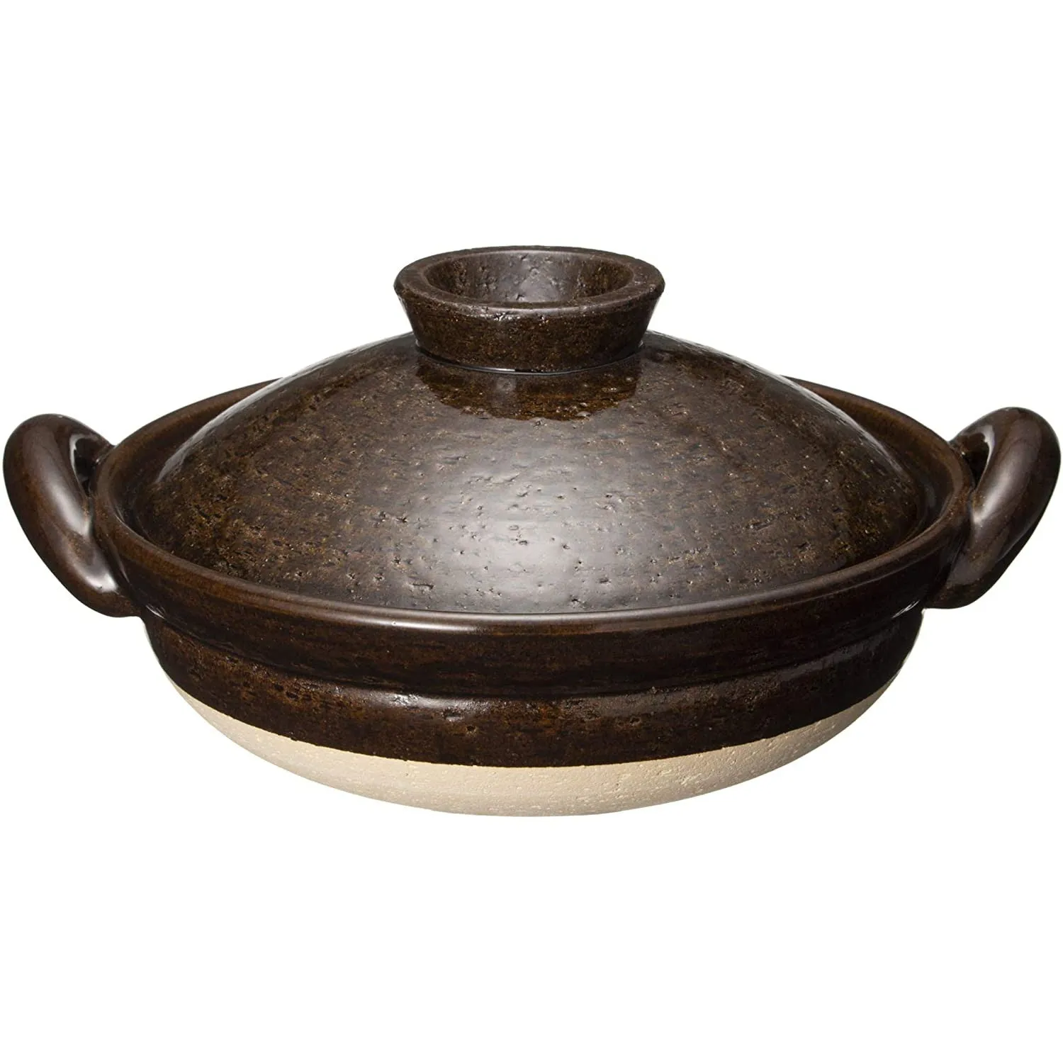 NAGATANIEN IGA Donabe 2-4 people 26.5cm Brown Clay Pot