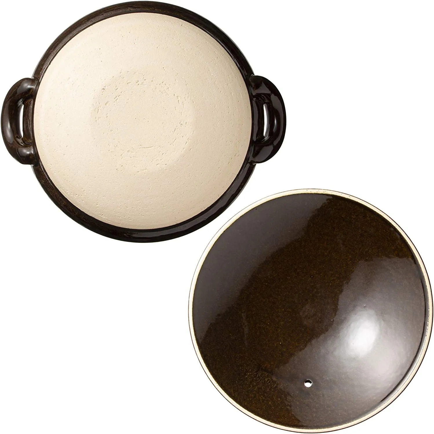 NAGATANIEN IGA Donabe 2-4 people 26.5cm Brown Clay Pot