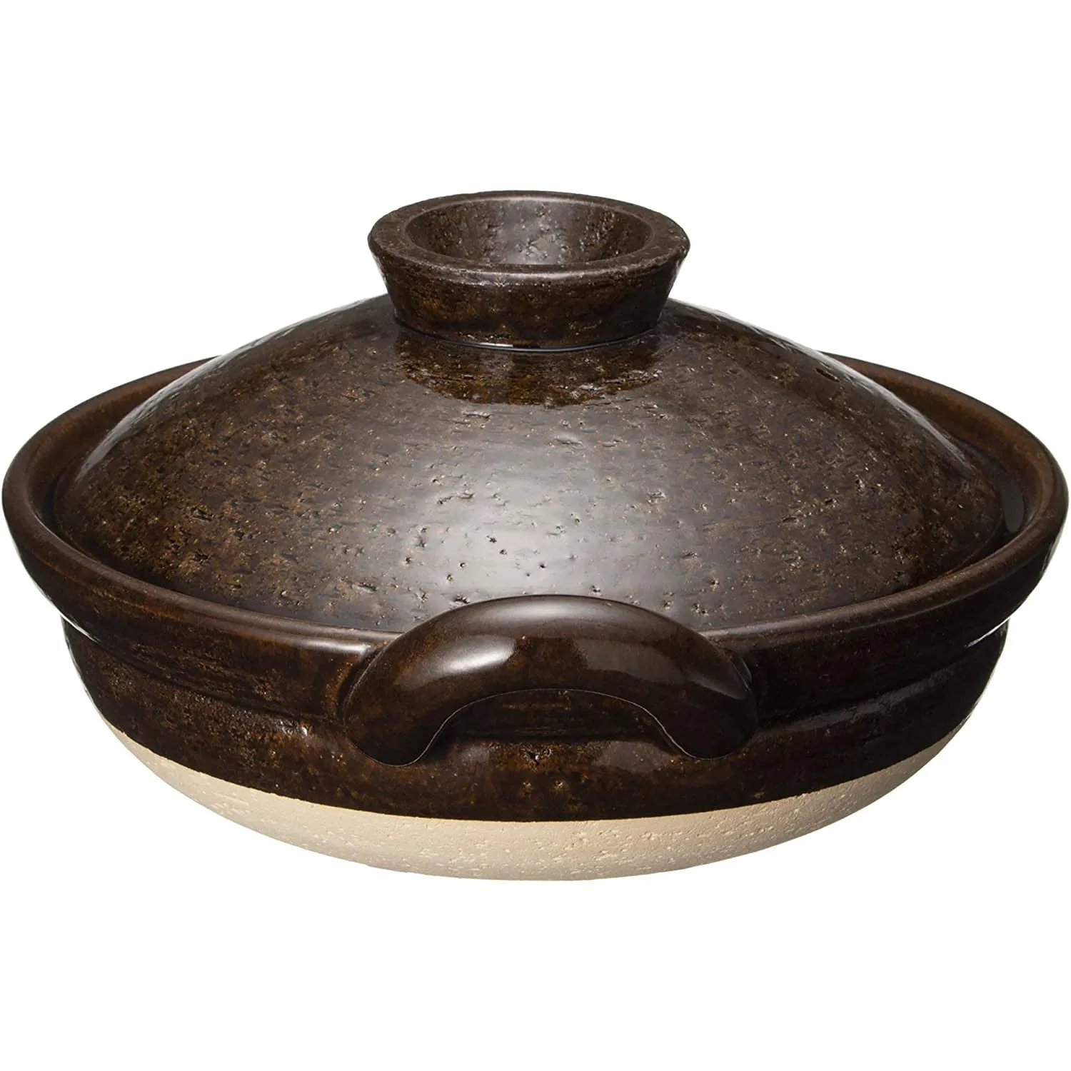 NAGATANIEN IGA Donabe 2-4 people 26.5cm Brown Clay Pot