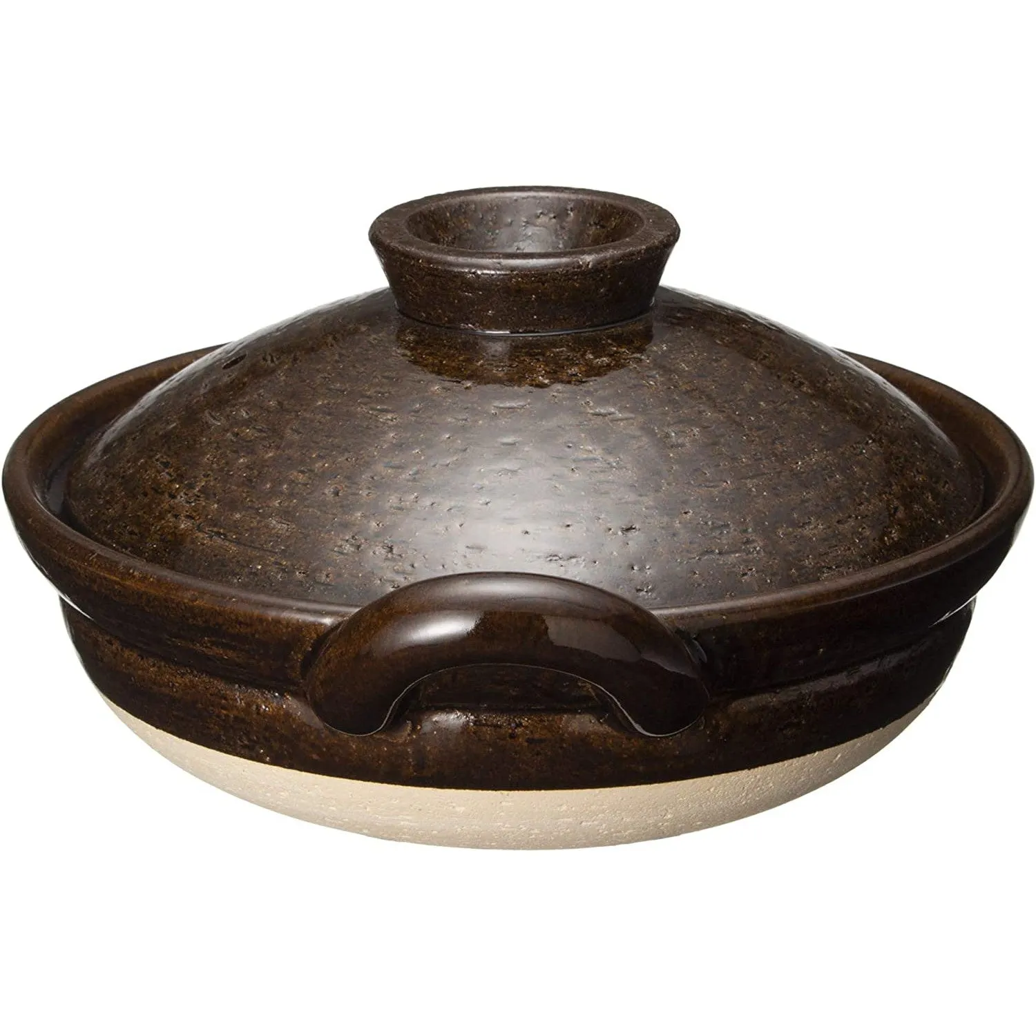 NAGATANIEN IGA Donabe 2-4 people 26.5cm Brown Clay Pot