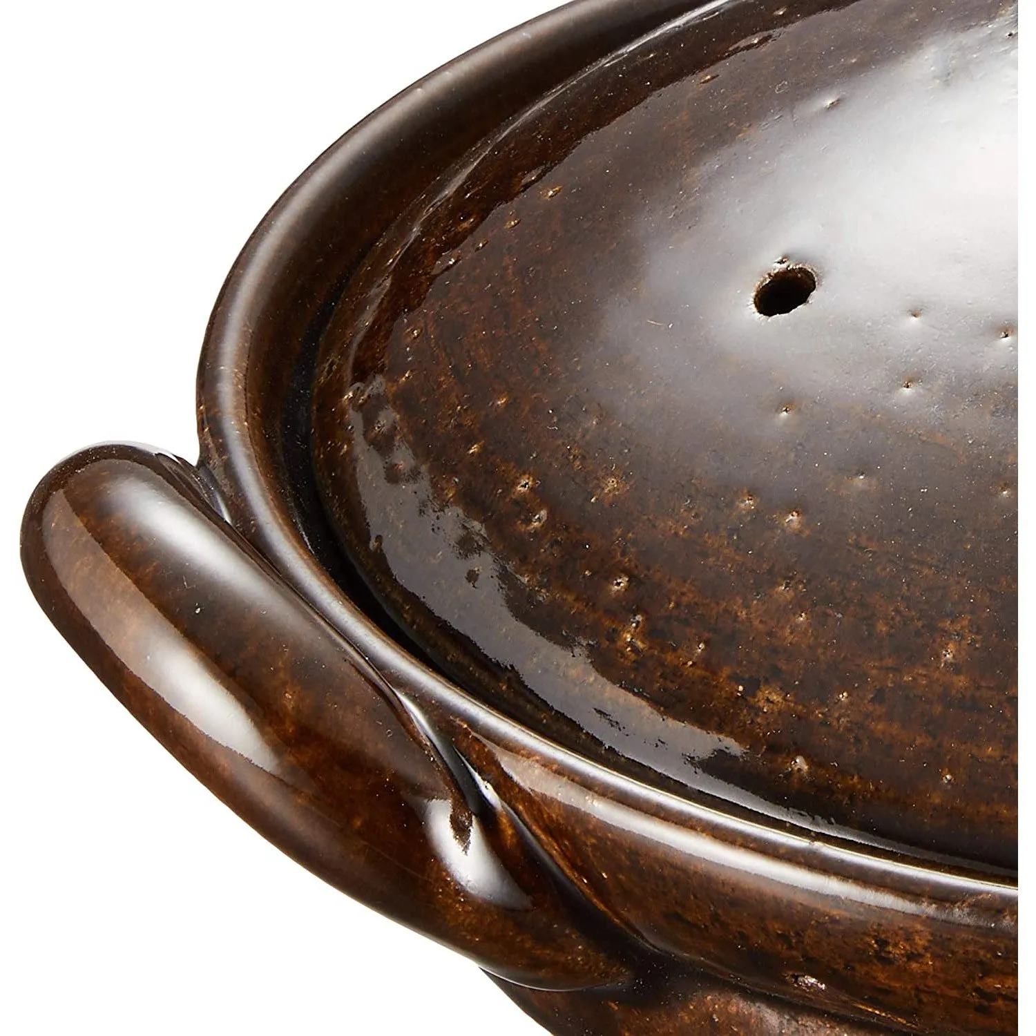 NAGATANIEN IGA Donabe 2-4 people 26.5cm Brown Clay Pot