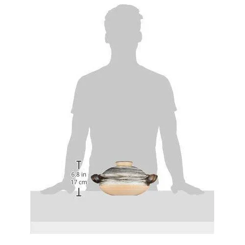NAGATANIEN IGA Donabe 2-4 people 27cm Marble Clay Pot