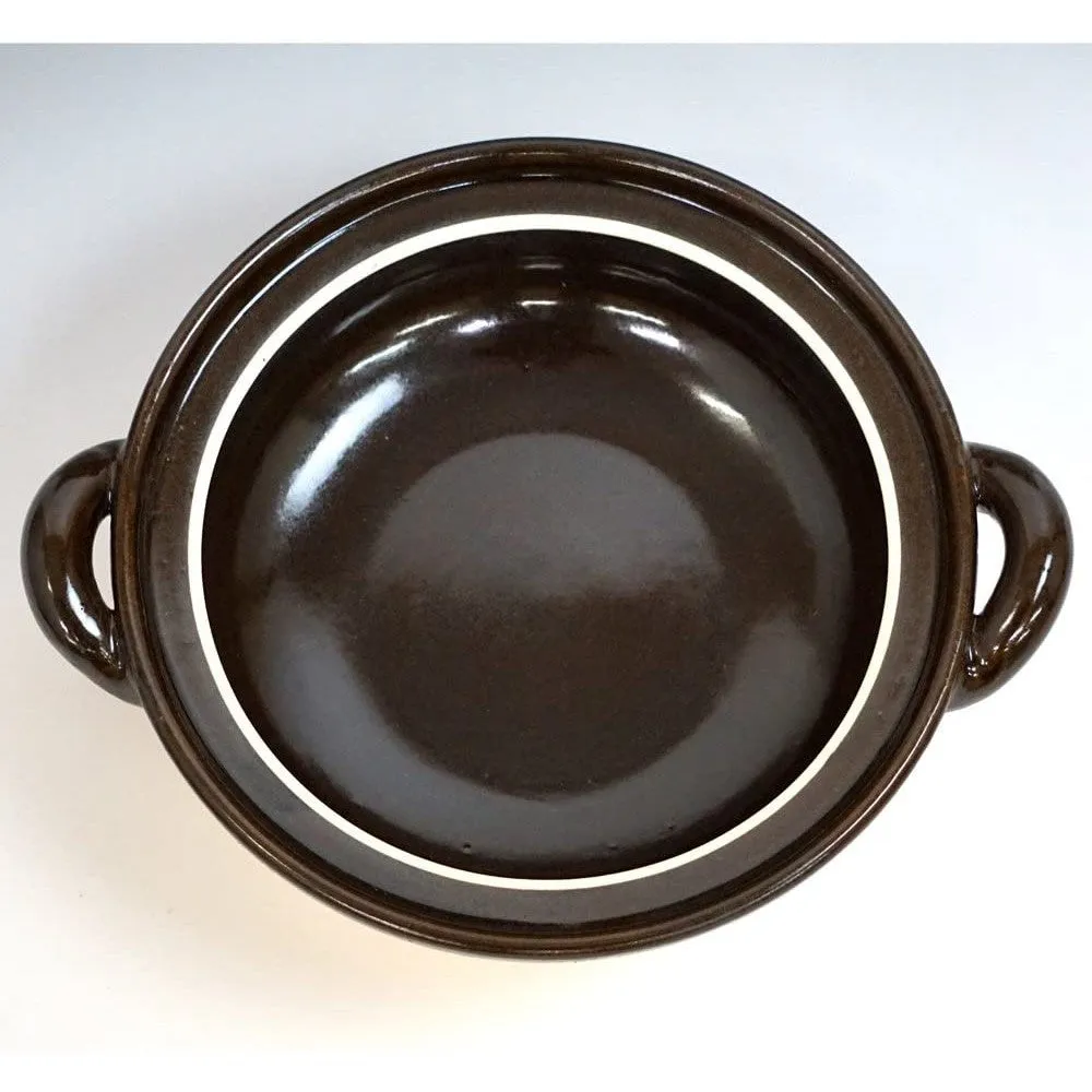NAGATANIEN IGA Donabe 3-5 people Large 30.5cm Brown Ame Clay Pot