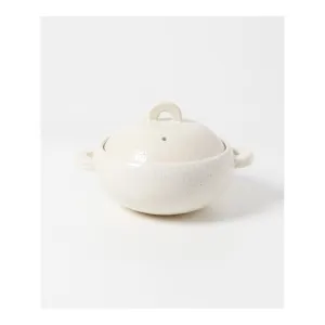 NAGATANIEN Multi-Purpose Donabe 2-3 People 23cm Clay Pot White