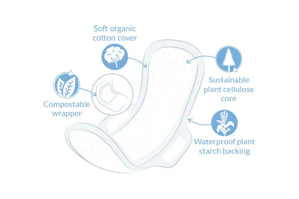 Natracare Ultra Extra Pads Long With Wings 8 count