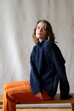 Navy Donegal Aran Jumper