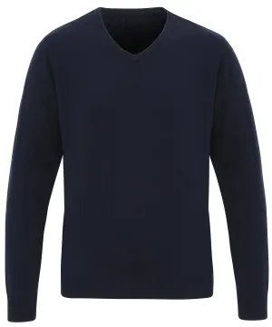 Navy - 'Essential' acrylic v-neck sweater