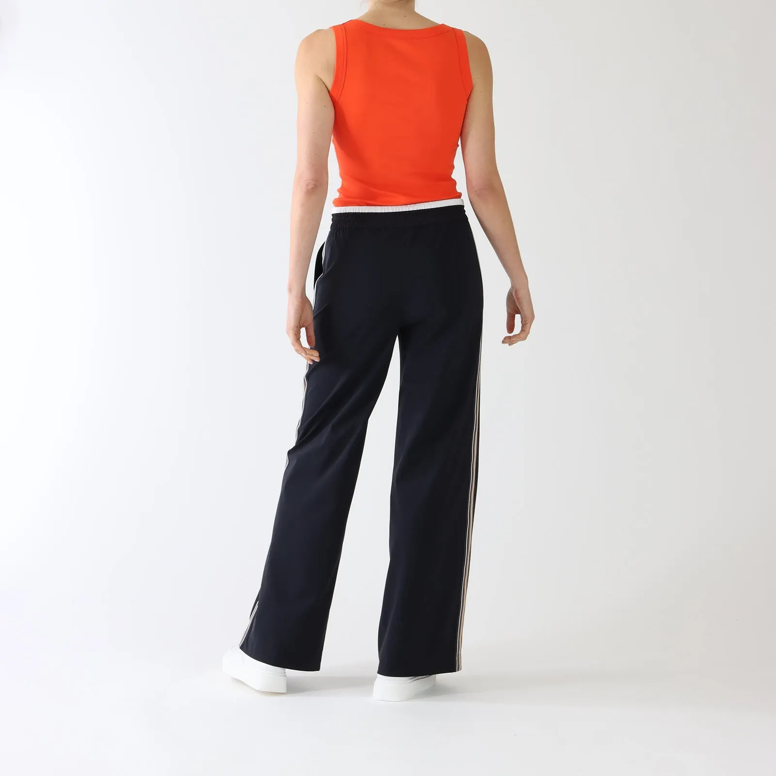 Navy Welkom Wide Fit Pants
