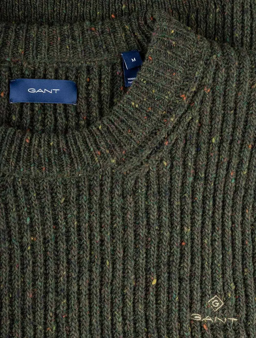 Neps Ribbed Crew Neck Sweater Tartan Green