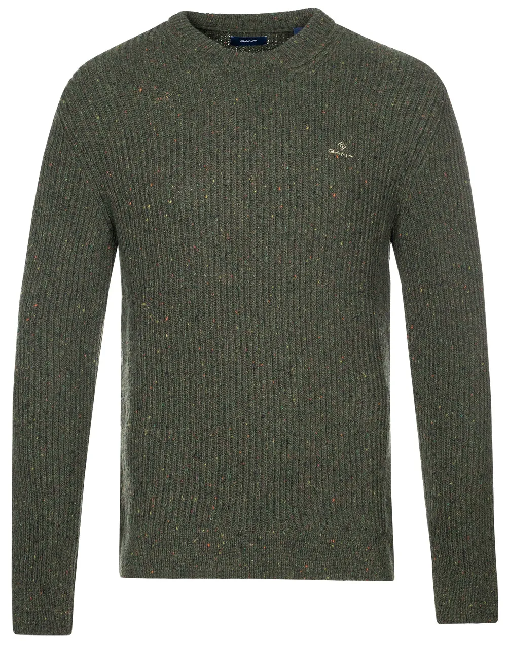 Neps Ribbed Crew Neck Sweater Tartan Green