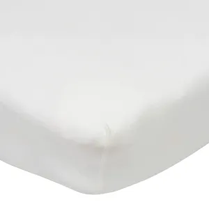 Neutral White Fitted Crib Sheet