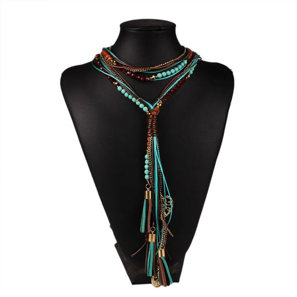 New Arrival Facet Beads Multi layer Long Jewelry for Women