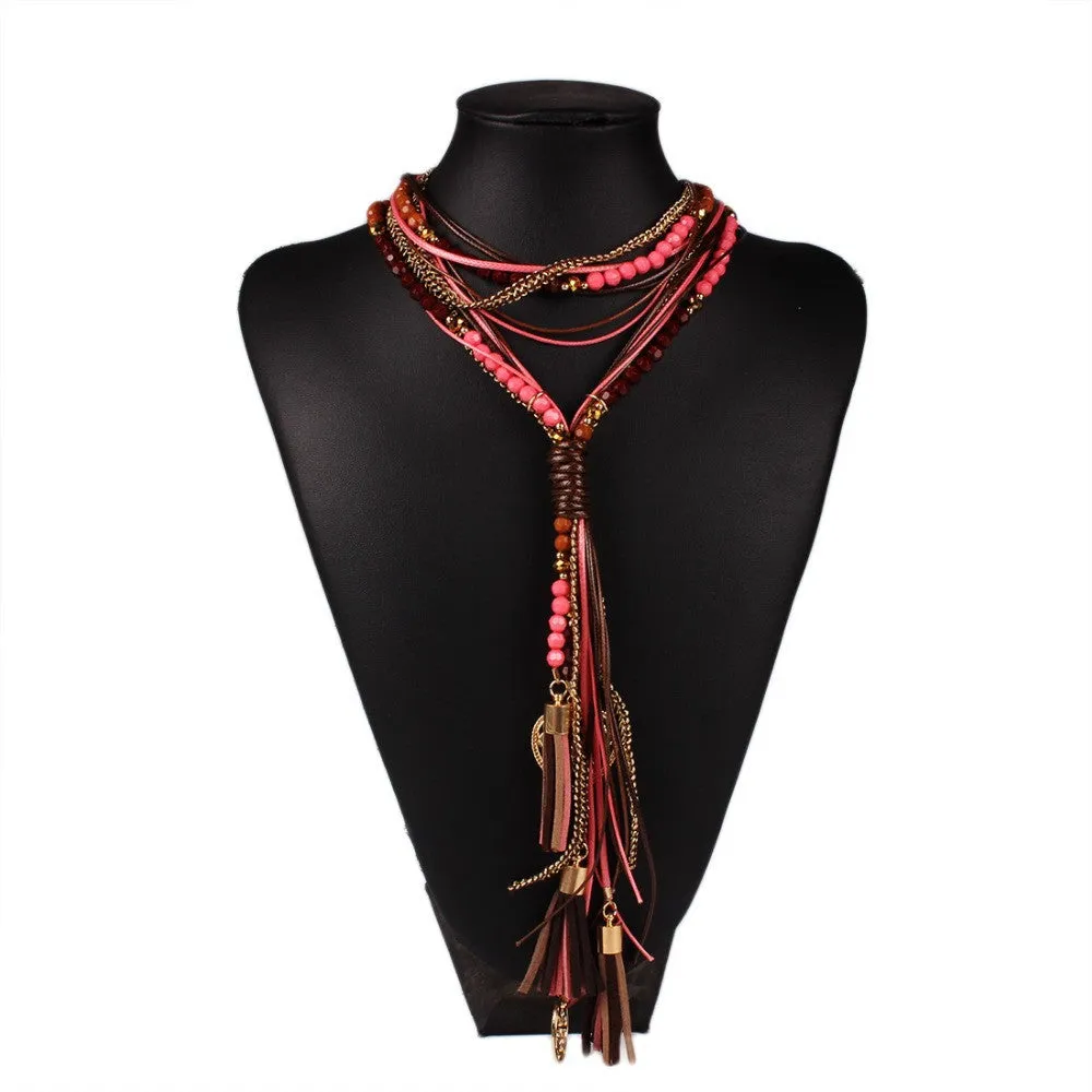 New Arrival Facet Beads Multi layer Long Jewelry for Women