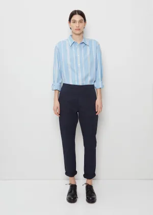 News Edit Cotton Trousers — Dark Blue