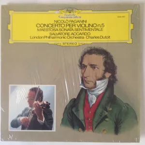 Niccolò Paganini, Salvatore Accardo, The London Philharmonic Orchestra, Charles Dutoit - Niccolò Paganini - Concerto Per Violino N.5 - Maestosa Sonata Sentimentale (LP, Album) (NM or M-)