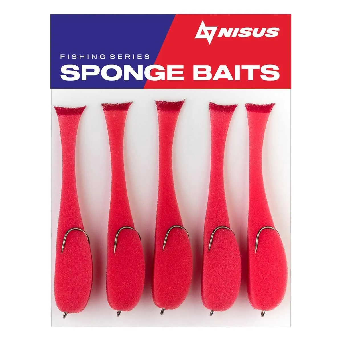 Nisus 2.5 inch Sponge Bait Fishing Lure, Pack of 5