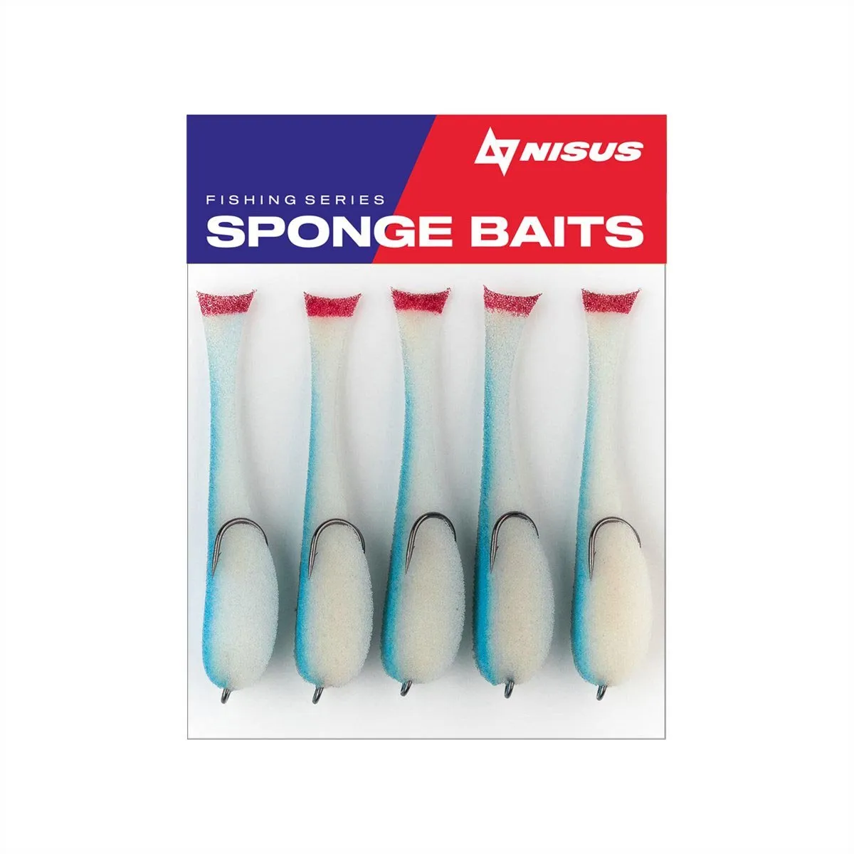Nisus 2.5 inch Sponge Bait Fishing Lure, Pack of 5