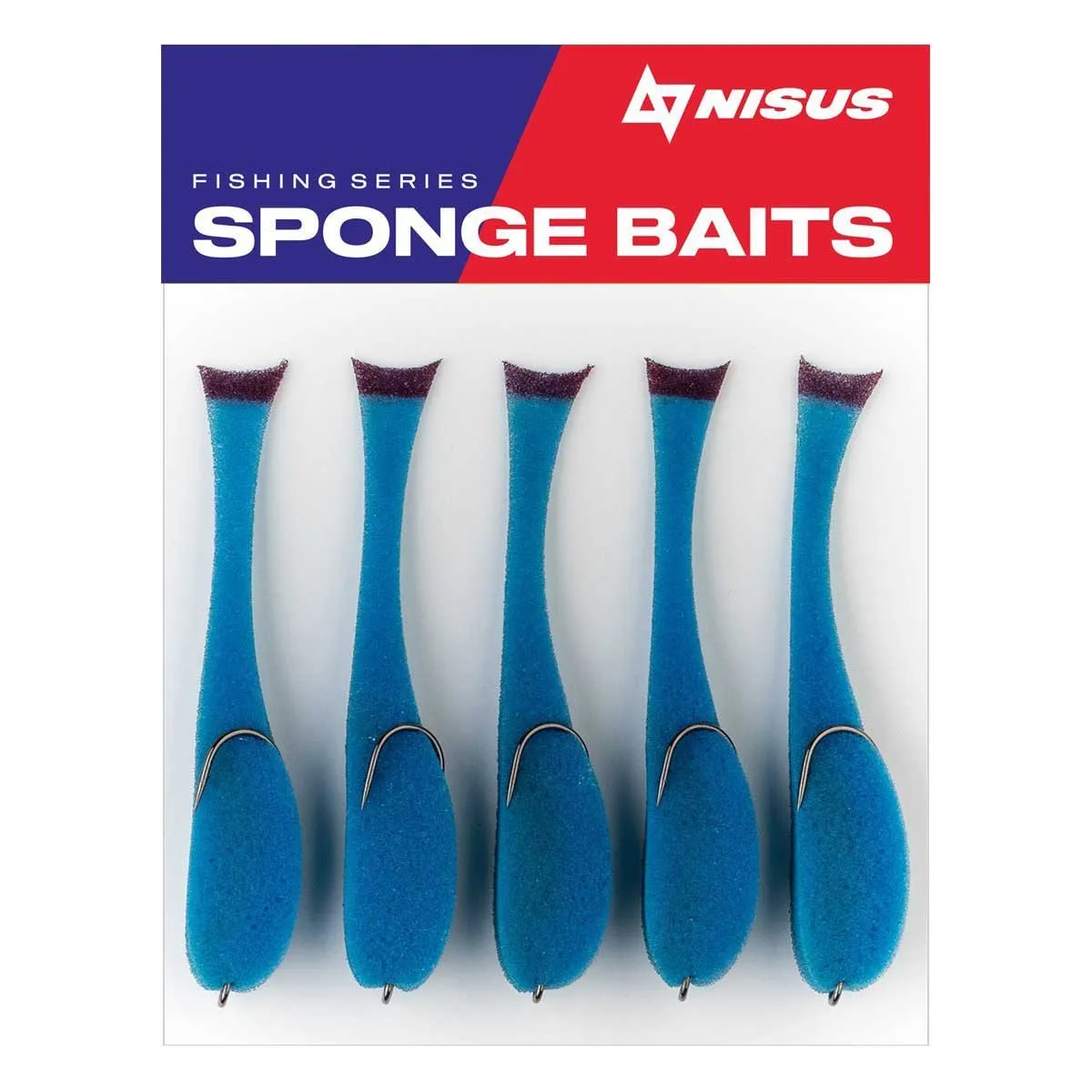 Nisus 2.5 inch Sponge Bait Fishing Lure, Pack of 5