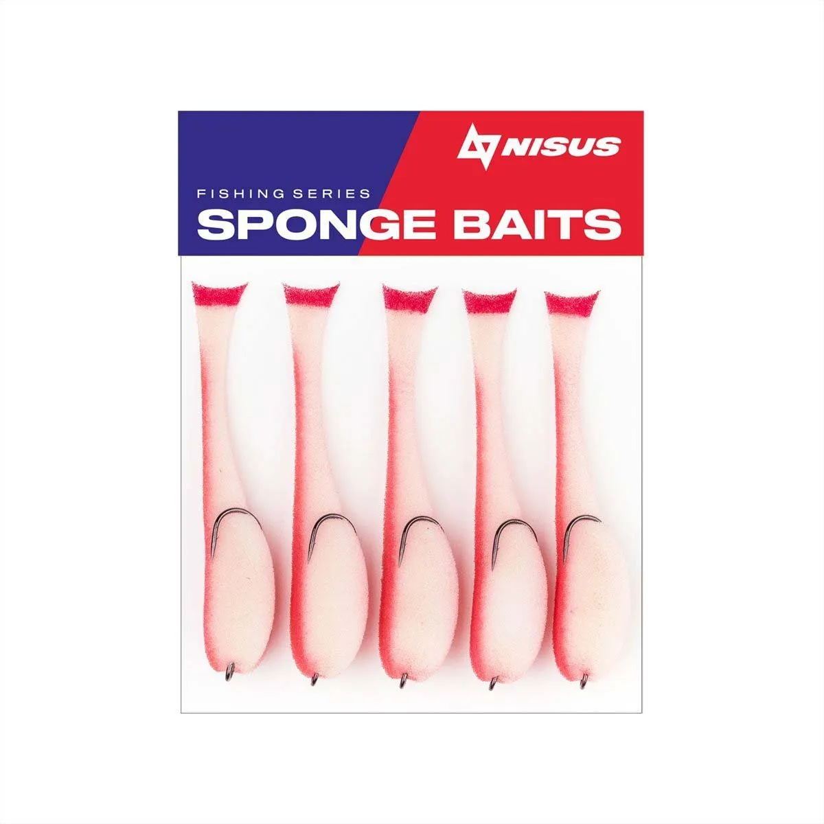 Nisus 2.5 inch Sponge Bait Fishing Lure, Pack of 5