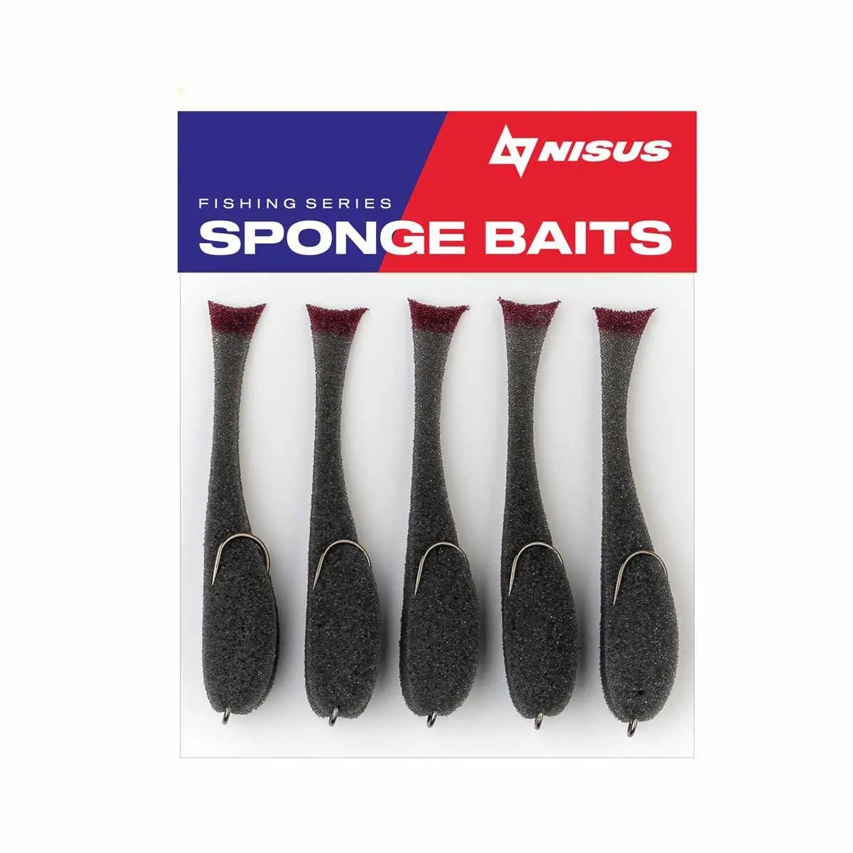 Nisus 2.5 inch Sponge Bait Fishing Lure, Pack of 5