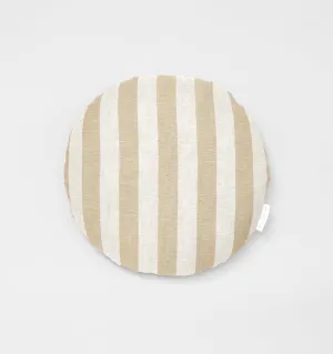 Nordic Stripe Round Cushion - Fawn