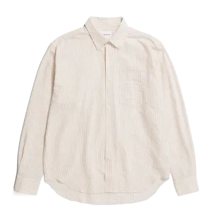 Norse Projects Mo Oversized Striped Shirt - Ecru
