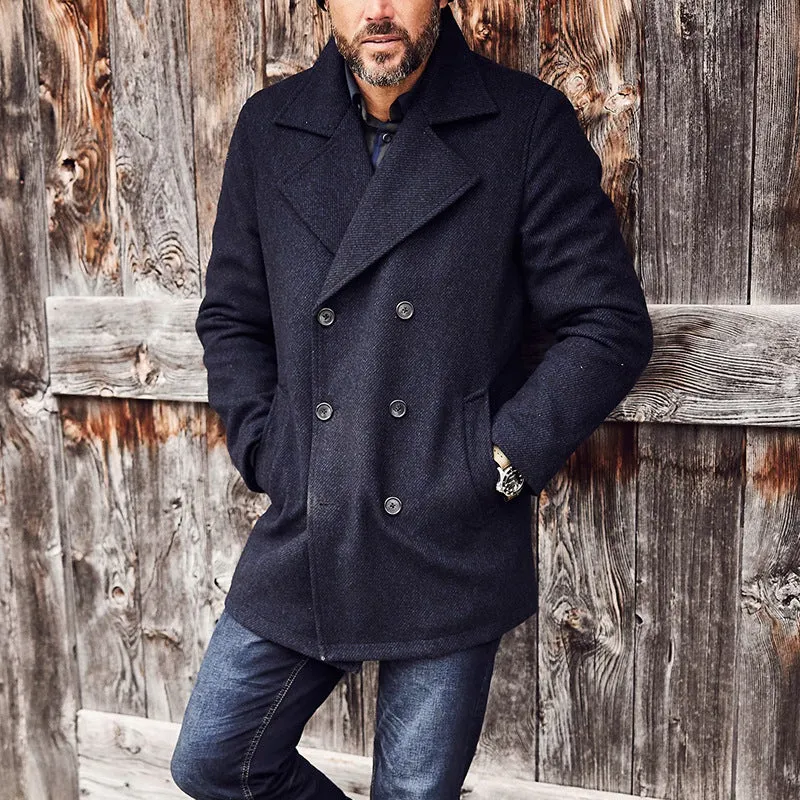 Nukty-shop men’s fashion Casual Mid-Length Men's Jacket Slim Fit All-Match Windbreaker Men
