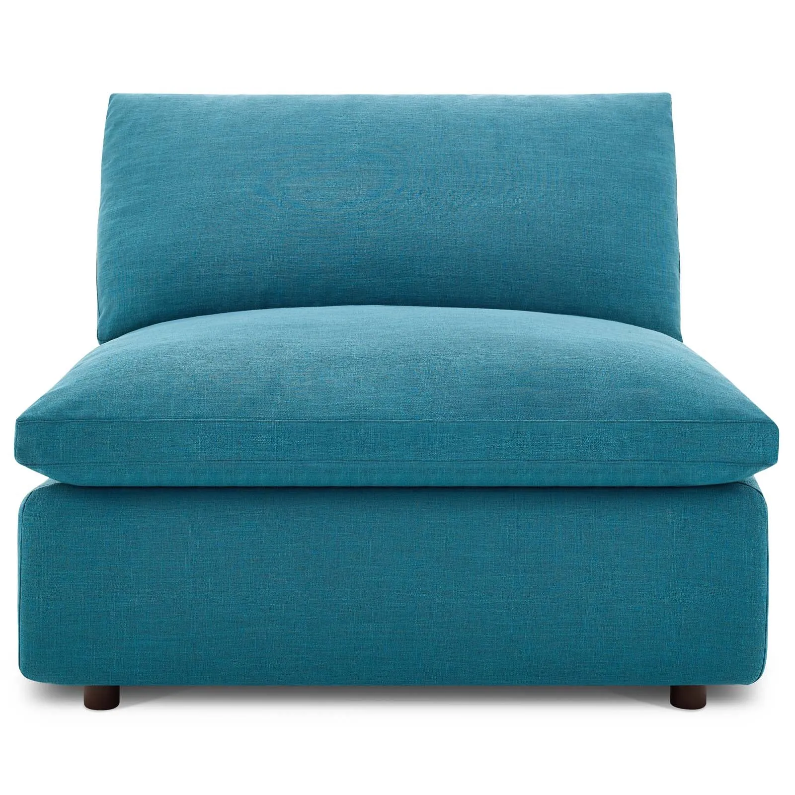 Occasional Commie Down Filled Overstuffed Armless Chair - Clean - Lined Modern Chair