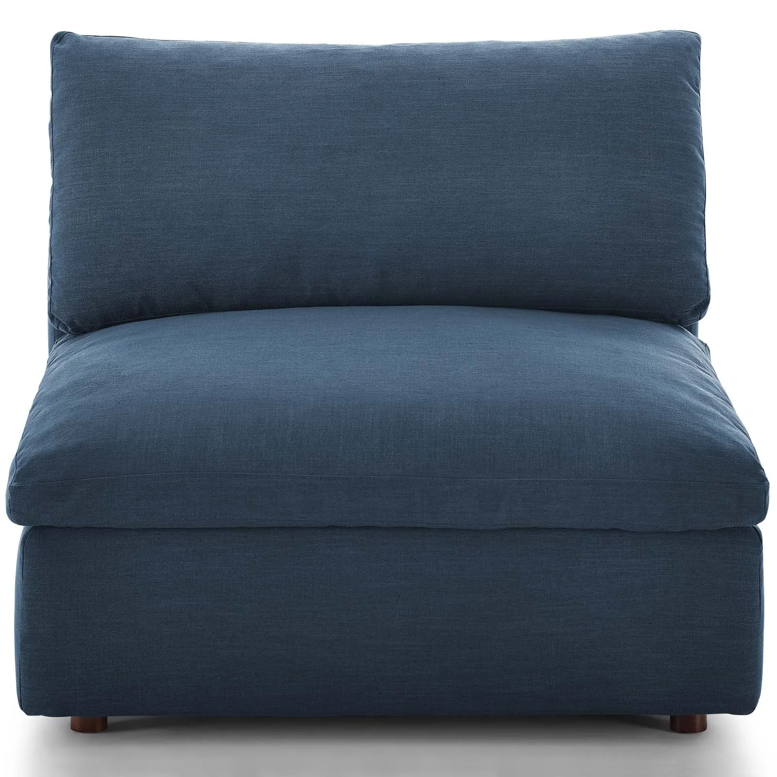 Occasional Commie Down Filled Overstuffed Armless Chair - Clean - Lined Modern Chair
