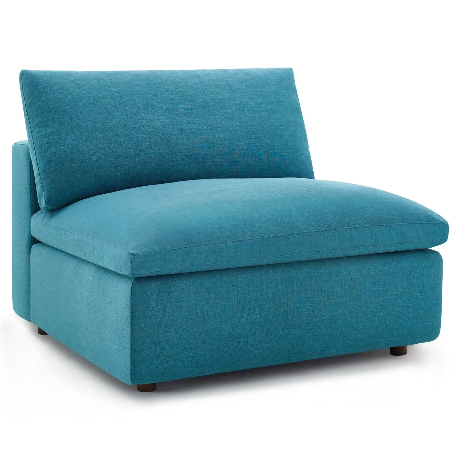 Occasional Commie Down Filled Overstuffed Armless Chair - Clean - Lined Modern Chair