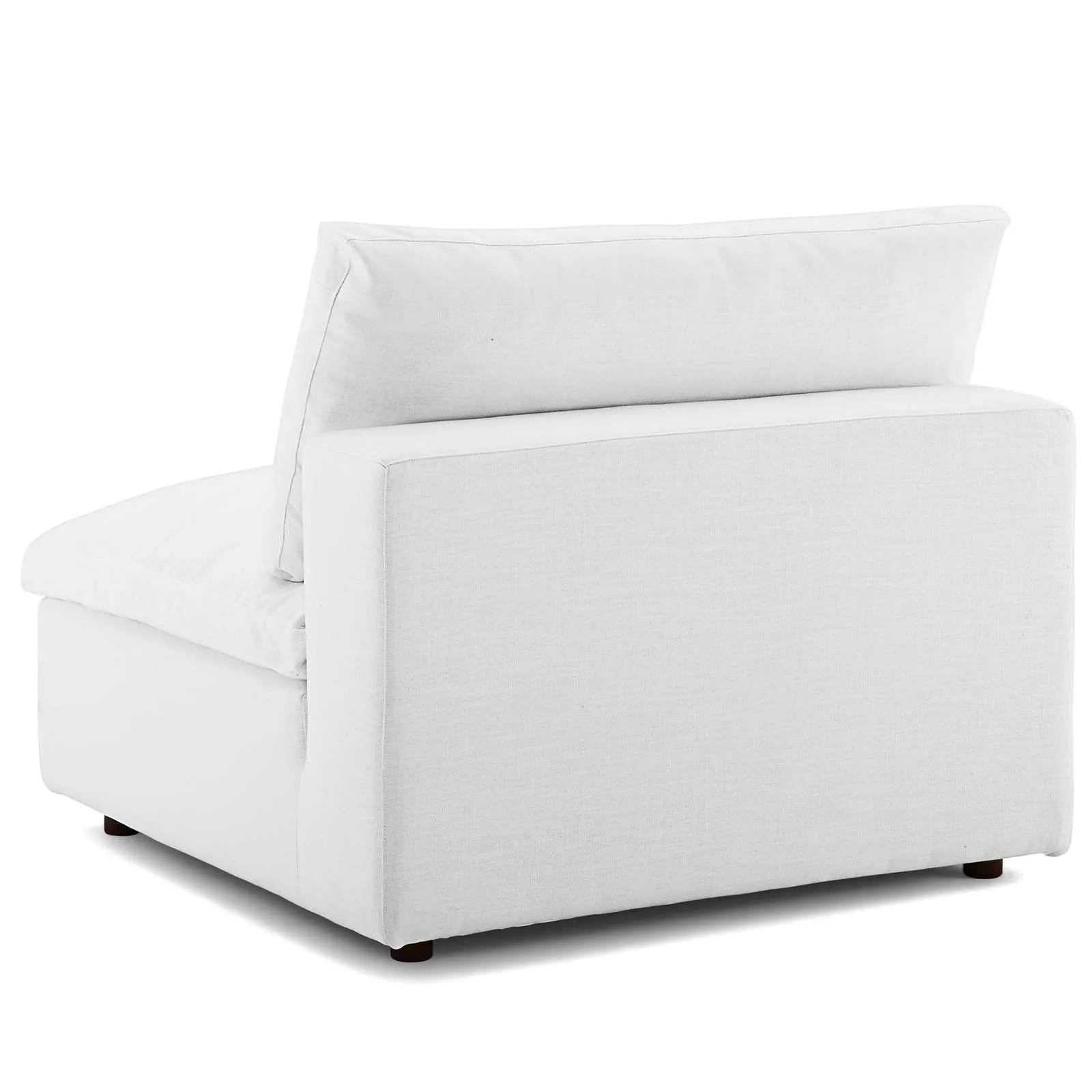 Occasional Commie Down Filled Overstuffed Armless Chair - Clean - Lined Modern Chair