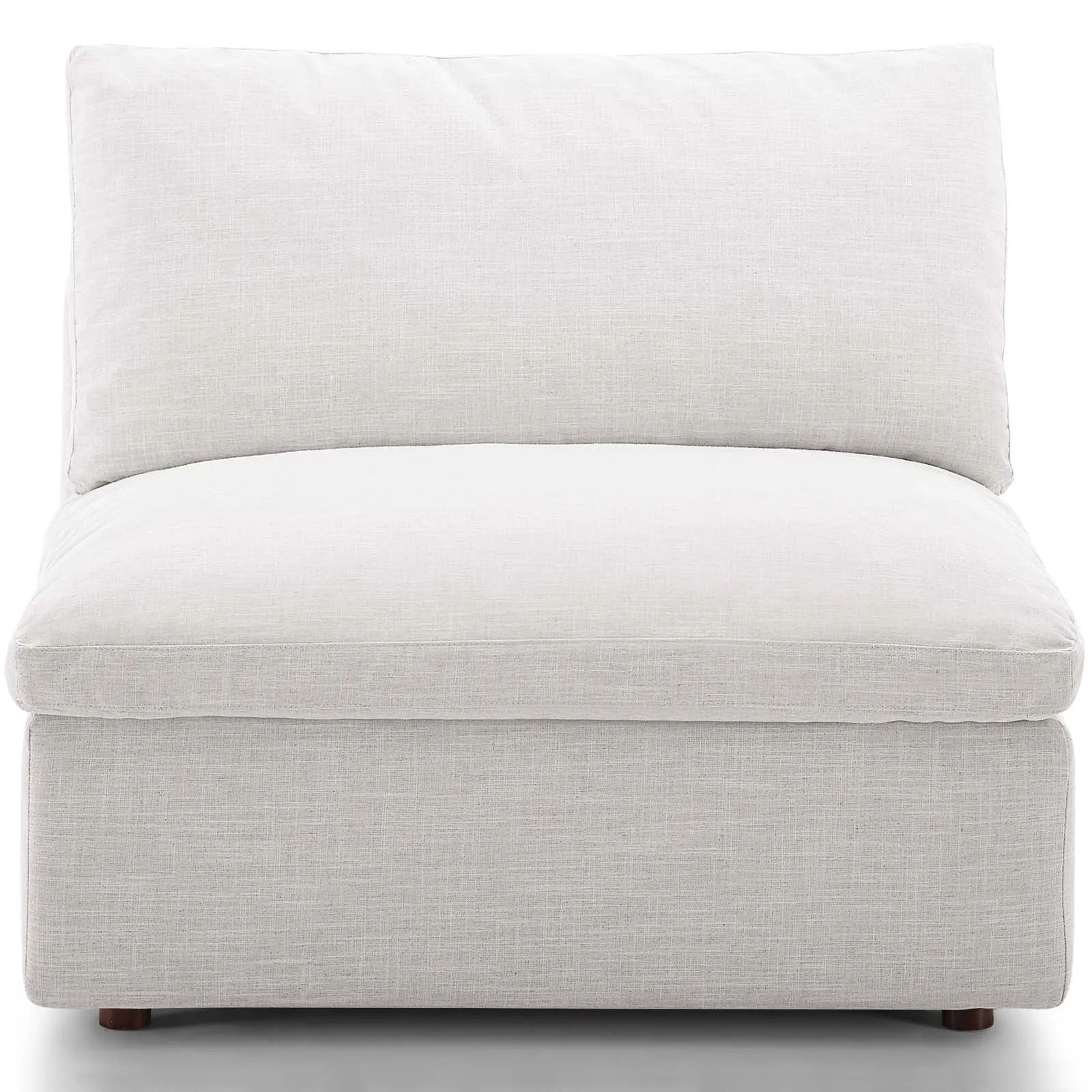 Occasional Commie Down Filled Overstuffed Armless Chair - Clean - Lined Modern Chair
