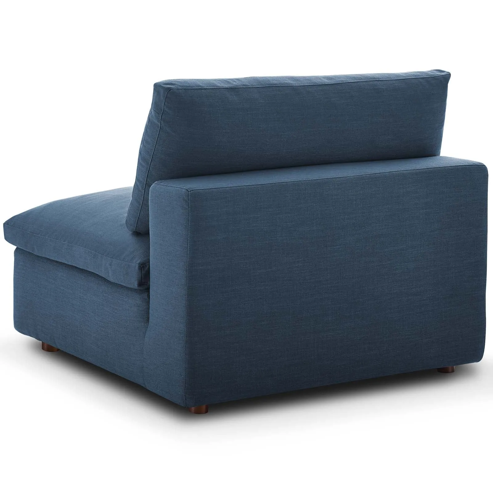 Occasional Commie Down Filled Overstuffed Armless Chair - Clean - Lined Modern Chair