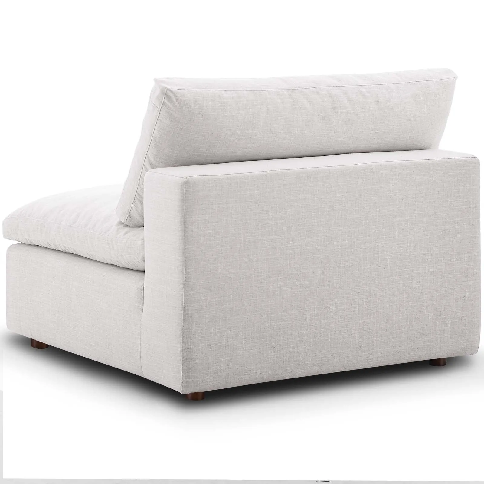 Occasional Commie Down Filled Overstuffed Armless Chair - Clean - Lined Modern Chair