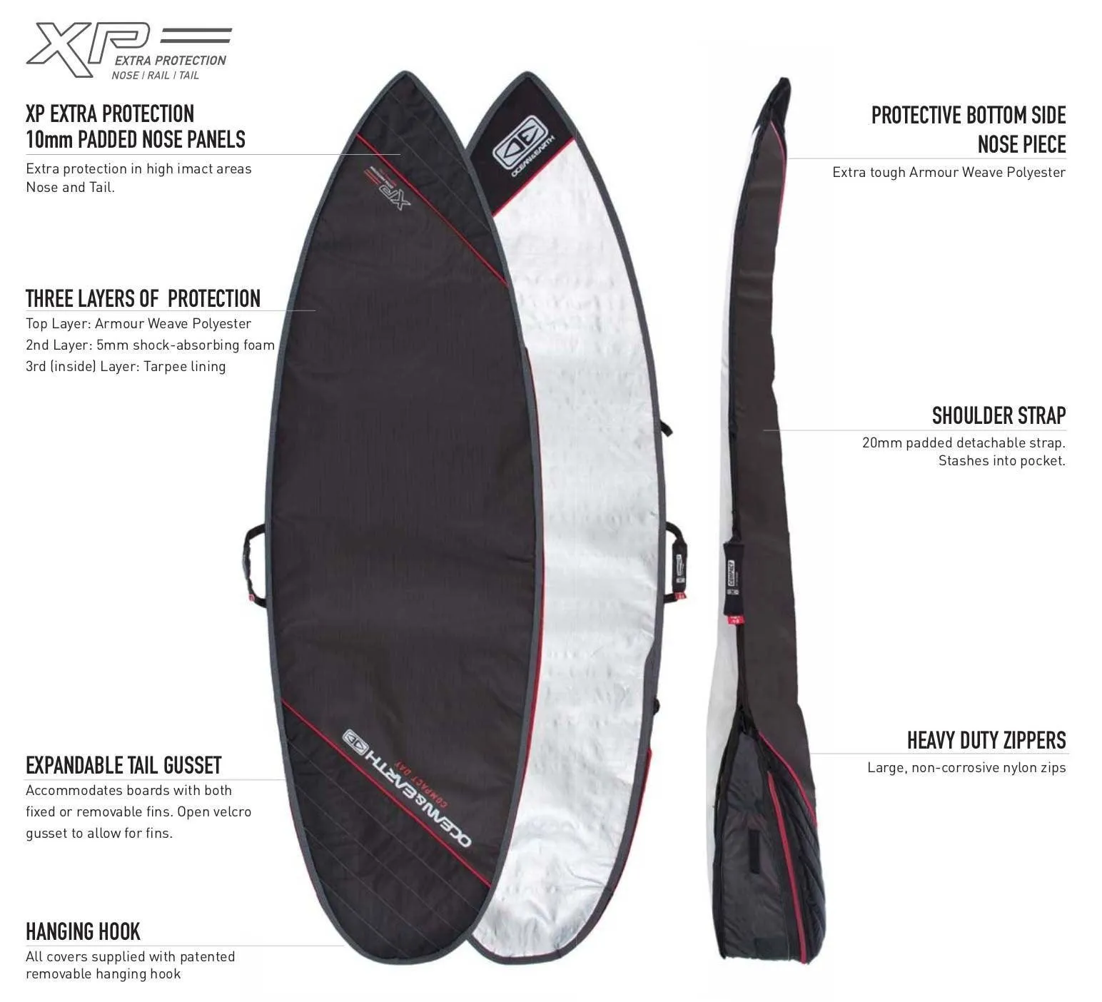 Ocean & Earth Compact Day Shortboard Cover