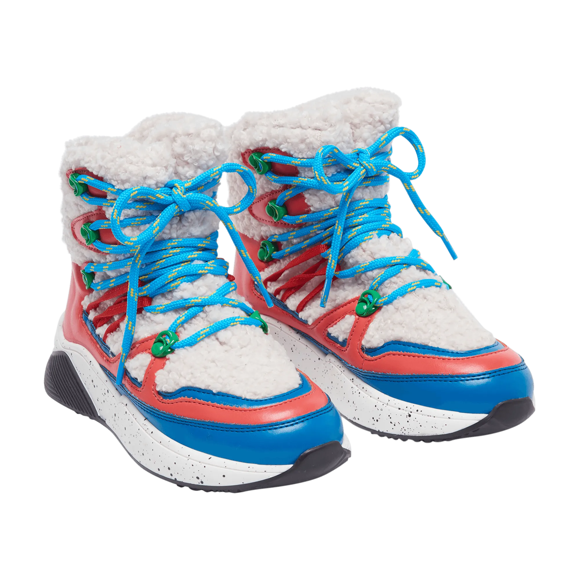 Off White Colorblock Hiking Boots