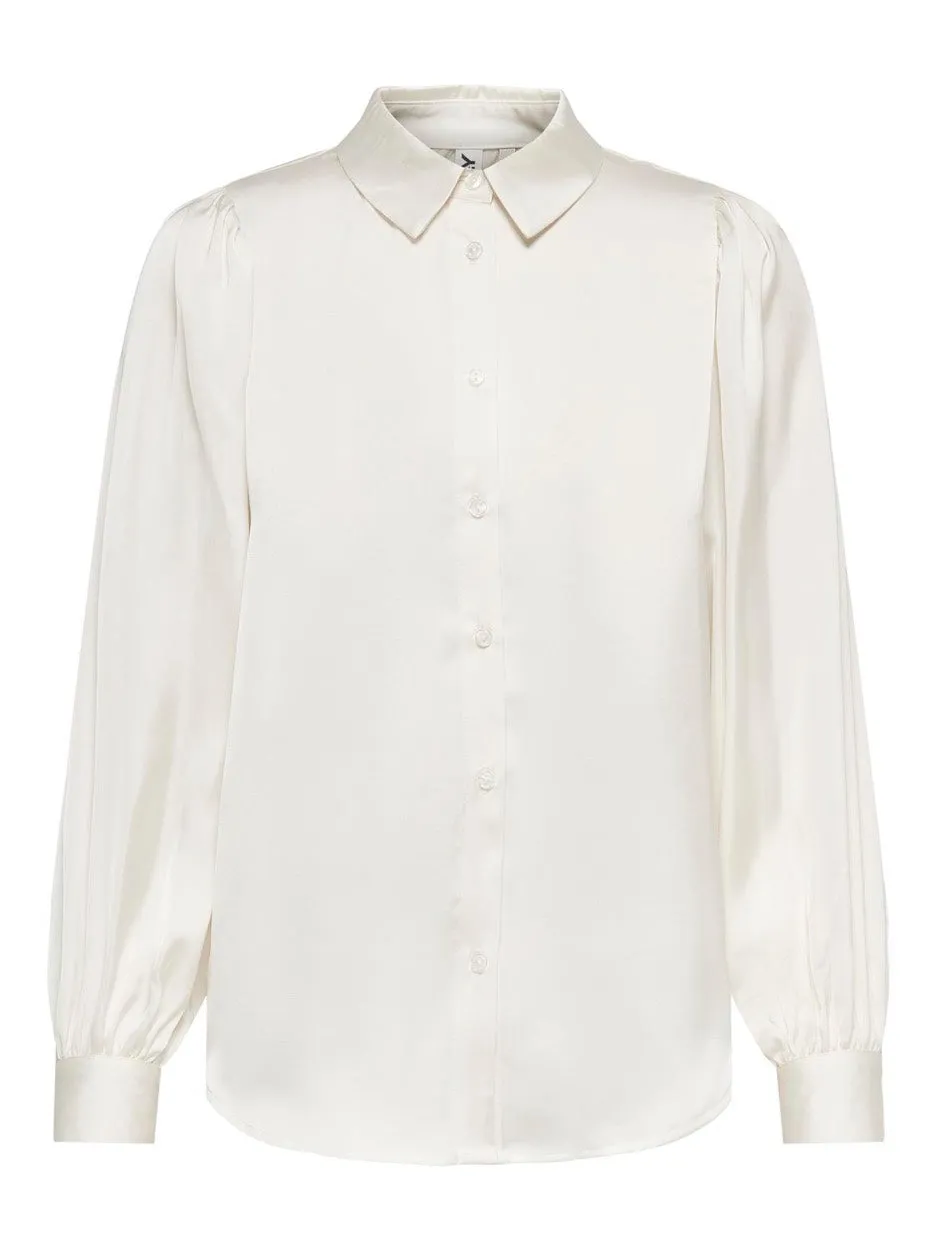 Onlzora Ls Puff Shirt Noos - Ecru