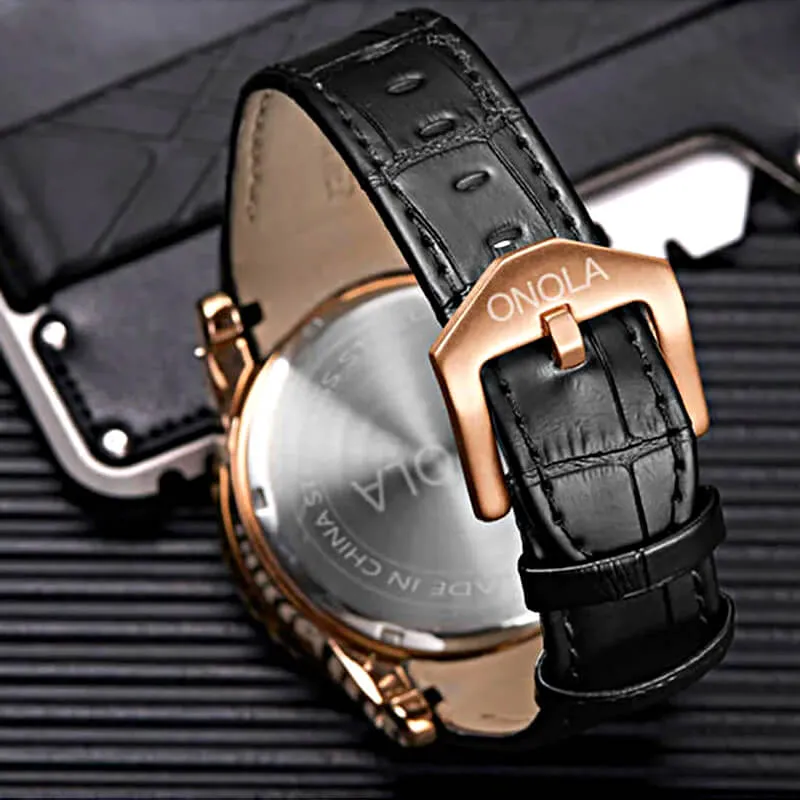 ONOLA 3809 Luxury Vintage Quartz Watches for Men