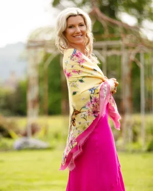 Oopsie Daisy Buttermilk Wool Silk Shawl